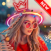Light Crown Face Camera - Neon Effect icon