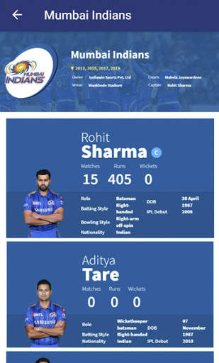 IPL 2020 UAE LIVE - Score, Schedule, Points Table screenshot 4
