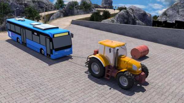 Pull Tractor Heavy Duty: Chained Towing Bus 3D screenshot 2