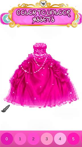Hair Saloon Color by Number - Girls Fashion Games screenshot 6