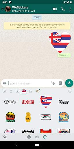 Hawaii stickers for WhatsApp WAStickerApps TexMoji screenshot 5