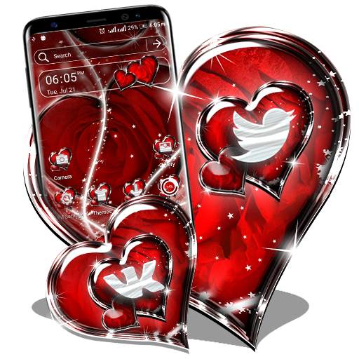 Red Rose Launcher Theme 3.5