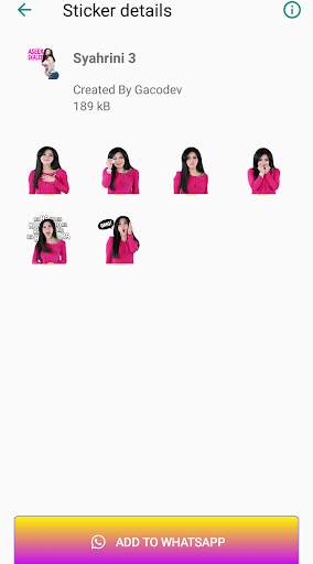 Stiker Syahrini untuk Whatsapp screenshot 4
