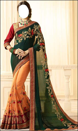 Women Fashion Chiffon Silk Saree Photo Editor screenshot 3