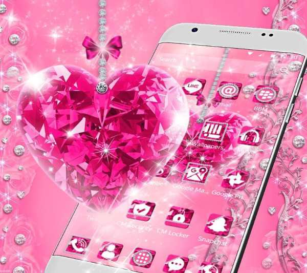 Pink Heart Diamond Theme screenshot 2