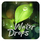 Bubble water drops keyboard icon