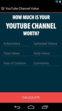 Valuation for YouTube Channels screenshot 1