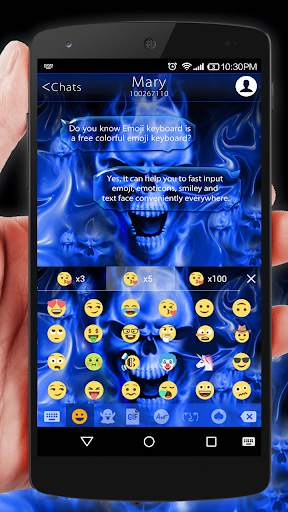 Flaming Skull Emoji Keyboard screenshot 2