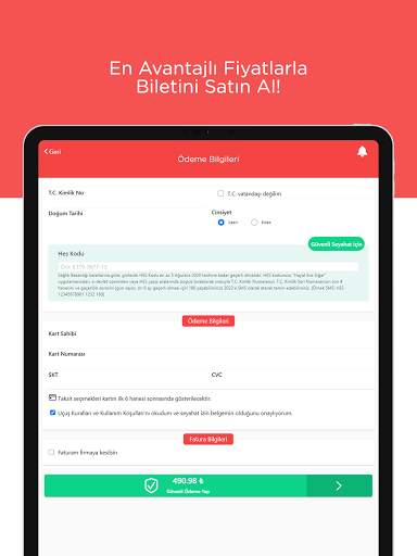 Yolcu I Uçak Bileti ve Otobüs Bileti screenshot 14