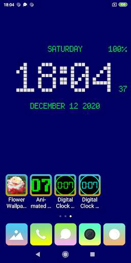 Digital Clock Live Wallpaper-7 PRO screenshot 4