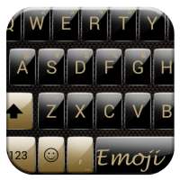Gloss GoldBlack Emoji Keyboard on 9Apps