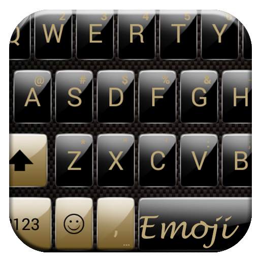 Gloss GoldBlack Emoji Keyboard 100