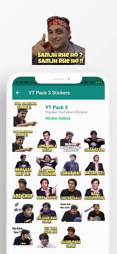 Indian YouTubers Stickers - WAStickersApps😂 screenshot 4