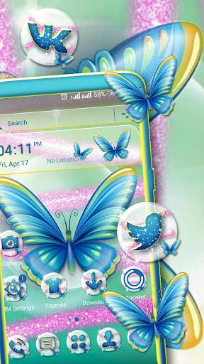 Butterfly Glitter Theme screenshot 1