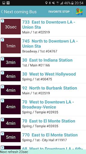 Los Angeles Bus Tracker screenshot 4