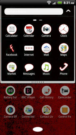 Red & White Go Launcher EX screenshot 3