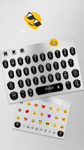 Simple Black White Keyboard screenshot 1