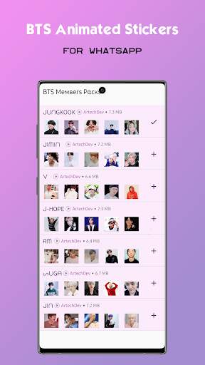 BTS Stickers Animated For Whatsapp screenshot 1