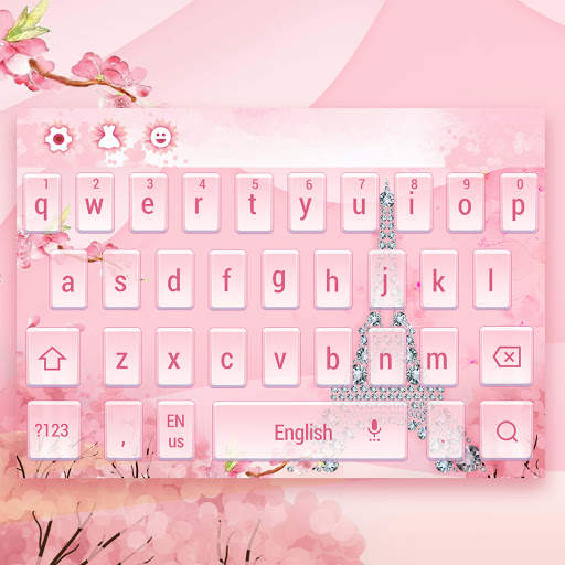 Pink Diamond Paris Love keyboard screenshot 5