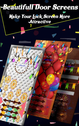 New Year Door Screen Lock: Decent Lock Screen screenshot 1
