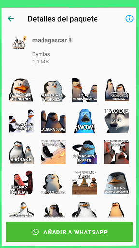 Stickers de Madagascar para WhatsApp  WAStickerApp screenshot 2