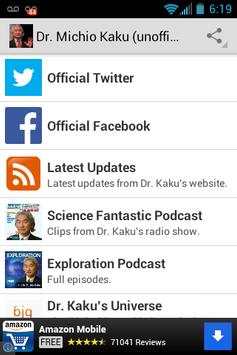 Dr. Michio Kaku Fan App screenshot 1
