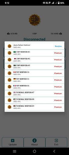 AMS VPN screenshot 1