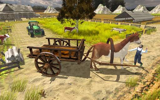 Offroad Tractor Trolley Simulator Cargo Driver 3D screenshot 3