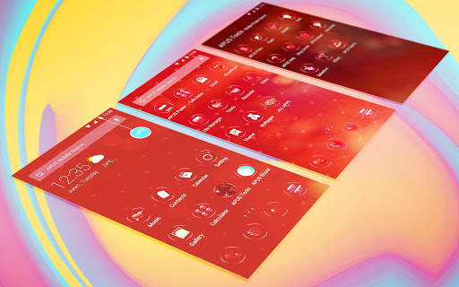 Red heart lovely-APUS Launcher screenshot 2