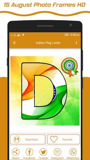 Indian Flag Latter Wallpaper , Flag Photo Frame screenshot 5