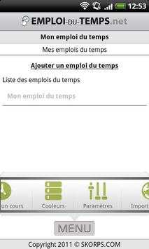Emploi du temps screenshot 3