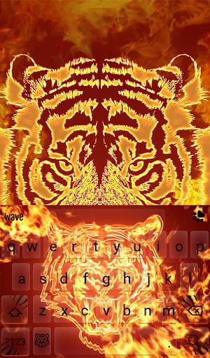 Fire Tiger Keyboard Wallpaper screenshot 2