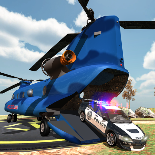 Police Cargo Plane Cars Transport Games icon