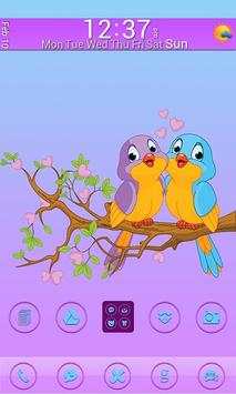 Go Launcher Themes: Love Birds screenshot 1