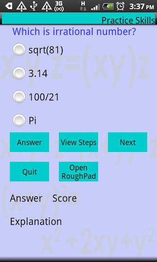 Master Algebra Lite screenshot 2