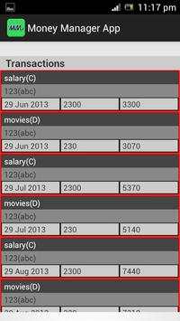 Money Manager स्क्रीनशॉट 2