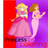 princess coloring icon