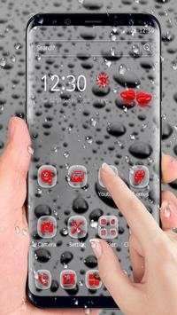 Water drop red heart theme screenshot 2