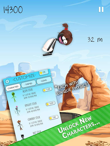 Stickman Trampoline FREE Backflip Jump Flip Master screenshot 13