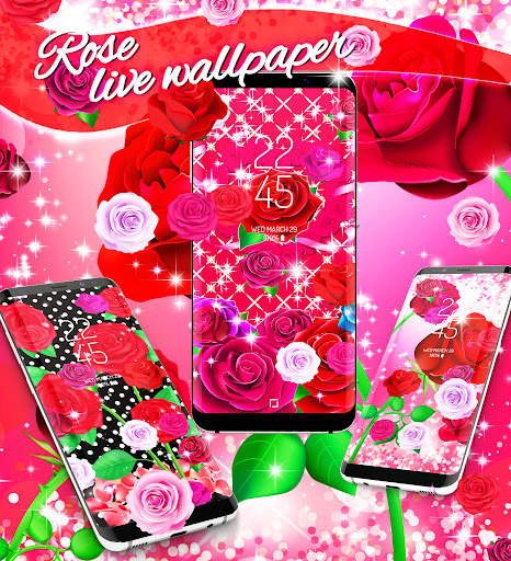 Pink red roses live wallpaper screenshot 8