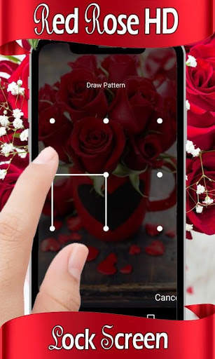 Red Rose Diamond Lock Screen Pattern & Passcode screenshot 4