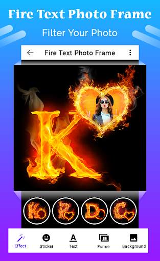 Fire Text Photo Frame скриншот 5