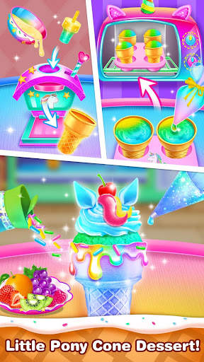 Unicorn Cone Cupcake Mania - Sprinkles Cupcakes screenshot 2