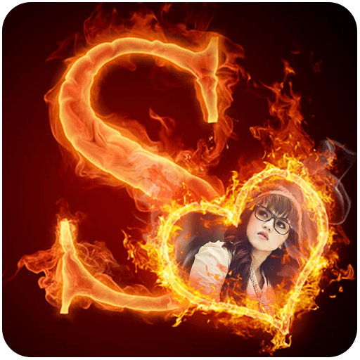 Fire Text Photo Frame icon