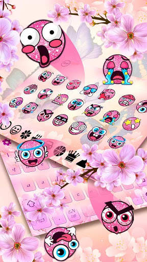 Spring Cherry Blossom Keyboard Theme screenshot 3