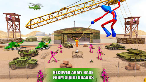Poppy Rope Hero Stickman Games screenshot 1