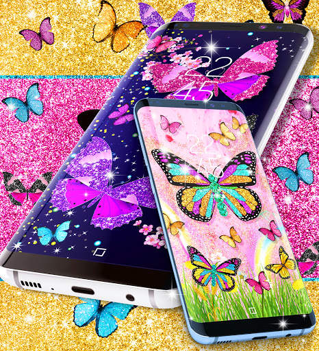 Glitter butterfly wallpapers screenshot 7