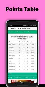 Live Cricket World Cup 2019 - Watch Live Score,Tv screenshot 3