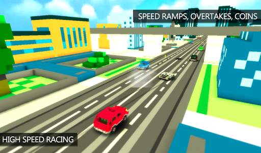 Blocky Highway Traffic Racer screenshot 1