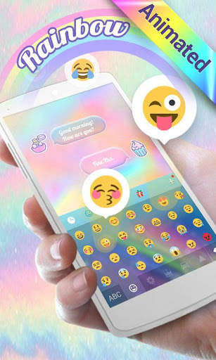 Rainbow Unicorn GO Keyboard Animated Theme screenshot 4